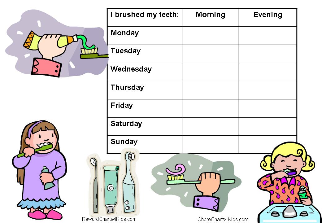 Reward Charts for Healthy Teeth